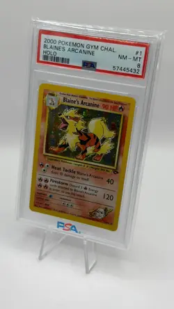 Blaine's Arcanine 1/132 Gym Challenge Holo - Grade 8 PSA - Wonderful Gym Card! - Image 1