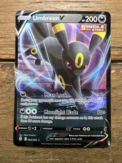 Umbreon V 094/203 Evolving Skies Full Art Ultra Rare Pokemon Card. NM-MINT. - Image 1