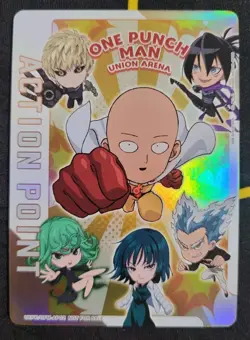One Punch Man Action Point Foil Holo Promo OPM AP02 Union Arena Card English - Image 1