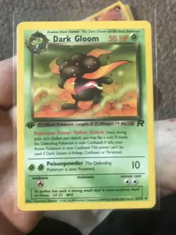Dark Gloom 36/82 1st Edition NM Near Mint Team Rocket Non-Holo Pokemon Card - Image 1