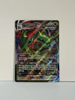 Pokemon TCG Rayquaza VMAX Holo Ultra Rare Card Evolving Skies 111/203 - Image 1