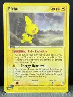 Pichu 20/100 EX Sandstorm Rare - NM Vintage Pokemon Card 2003 WOTC Era - Image 1