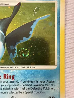 Lumineon 11/123 Mysterious Treasures Holo Rare Swirl Pokemon Card - Image 4