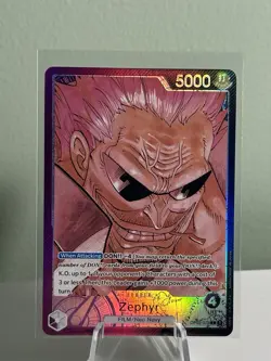 One Piece Card Game Zephyr OP02-072 Leader - Alt Art - English - NM - Image 1