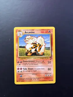 ARCANINE - Base Set 2 - 33/130 - Uncommon - Pokemon Card - Unlimited Ed NM p17 - Image 1