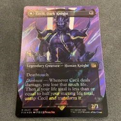 Cecil, Dark Knight (Borderless) #0525 (SURGE FOIL) Final Fantasy FIN Magic MTG - Image 2