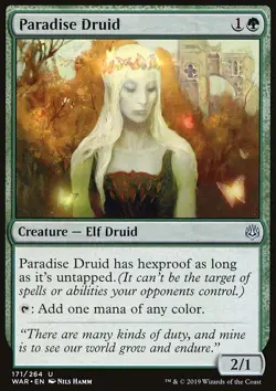 MTG Magic the Gathering Paradise Druid (171/330) War of the Spark NM - Image 1