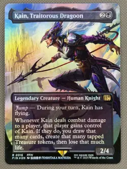 Kain, Traitorous Dragoon Borderless FOIL NM Final Fantasy MTG - Image 2