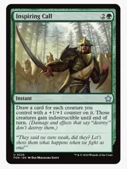 Inspiring Call | Foundations (FDN) | MTG | Indestructible | Unplayed | NM-MINT - Image 1