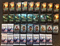 MTG Magic the Gathering Booster Pack Lot (35): Kaldheim, Zendidar Rise, WotSpark - Image 1