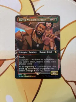 Barret, Avalanche Leader (Borderless) (Chocobo Track Foil) Commander: Final... - Image 1