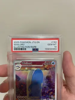 2025 POKEMON JTG EN-JOURNEY TOGETHER ILLUSTRATION RARE #162 WAILORD PSA 10 - Image 4
