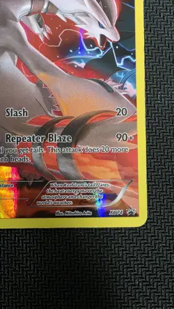 Reshiram - XY74 Black Star Promo Full Art Pokemon - LP - Image 4