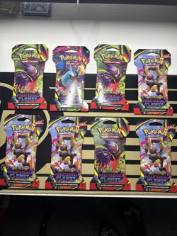 Pokemon TCG Phantasmal Flames Booster Pack Lot Factory Sealed (8) Packs - Image 1
