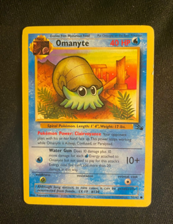 Omanyte 52/62 Pokemon Fossil-Unlimited Edition Regular (MP) - Image 1