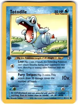 2000 Neo - Genesis Totodile #2 Basic/Common #81 1st edition - Image 1
