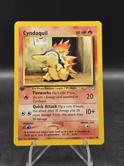 Pokemon TCG Cyndaquil 57/111 1st Edition Neo Genesis Regular Common LP - Image 1