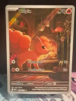 Pokemon TCG Vulpix 138/132 Me01: Mega Evolution Holo MINT - Image 1