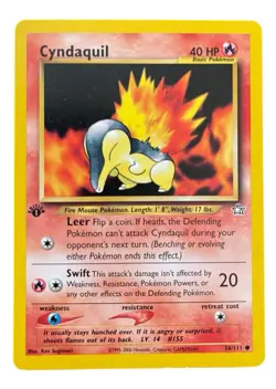 Cyndaquil #56 1st Edition - Neo Genesis - Moderately Played Pokemon TCG - Image 1