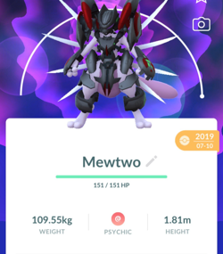 Pokemon Go Trade, Armor Mewtwo Guaranteed Lucky {INSTANT} - Image 1