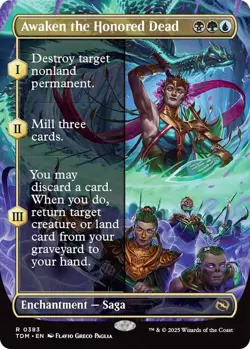 Awaken the Honored Dead (Borderless) - Tarkir: Dragonstorm (TDM) 383 NM MTG - Image 1