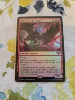 Terror of the Peaks Outlaws of Thunder Junction OTJ 0149 MTG NM-M Unplayed Foil - Image 1