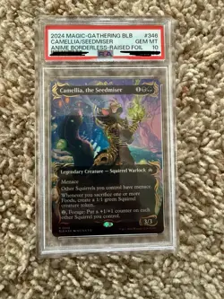 Camellia, the Seedmiser (Borderless) (Raised Foil) Bloomburrow Foil - Image 1