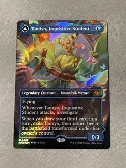 Tamiyo, Inquisitive Student Borderless Textured Foil Modern Horizons 3 MTG NM - Image 1
