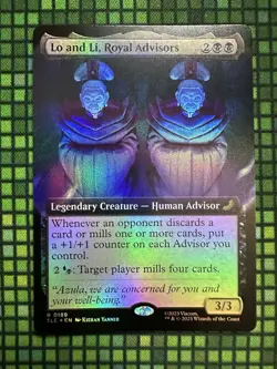 MTG Lo and Li, Royal Advisors #0189 Foil Extended Art Rare Avatar: TLA: EL (TLE) - Image 2