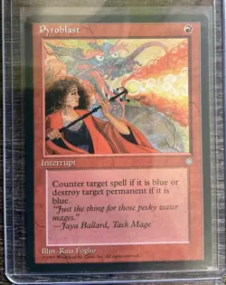 Lot of 4 - 1995 Magic the Gathering - Ice Age - Pryoblast #213 - MTG - Image 2