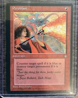 Lot of 4 - 1995 Magic the Gathering - Ice Age - Pryoblast #213 - MTG - Image 5