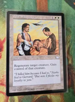 Debt of Loyalty Weatherlight Regular MTG Magic the Gathering Excellent Condition - Image 1