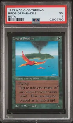 Beta Birds of Paradise Limited Edition Magic the Gathering MTG PSA NM - Image 1