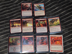 MTG Sorcery x10 (RED-ONLY-KILL SPELLS)VOLCANIC HAMMER/LAVA COIL/LIGHT EM UP(FOIL - Image 1