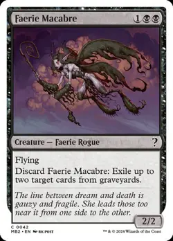 MTG - Faerie Macabre - White Border - Mystery Booster 2 - Magic the Gathering - Image 1