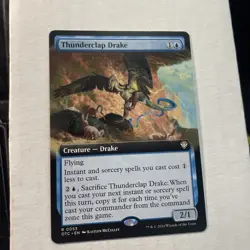 Thunderclap Drake (Extended Art) #53 - Rare - MTG Commander: OTJ (OTC) Regular - Image 1