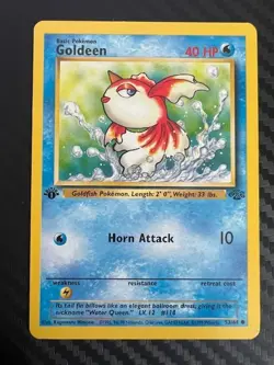 Pokemon TCG Goldeen Jungle 53/64 Regular 1st Edition LP - Image 1