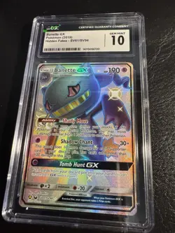 CGC 10 Banette GX Shiny SV61/SV94 Shiny Vault Hidden Fates Pokemon Card - Image 1