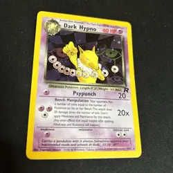 Dark Hypno 9/82 Team Rocket Pokemon Card TCG Vintage WOTC Holo Rare w/ SWIRL 💫 - Image 1