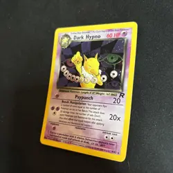 Dark Hypno 9/82 Team Rocket Pokemon Card TCG Vintage WOTC Holo Rare w/ SWIRL 💫 - Image 2