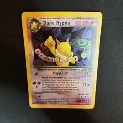 Dark Hypno 9/82 Team Rocket Pokemon Card TCG Vintage WOTC Holo Rare w/ SWIRL 💫 - Image 4