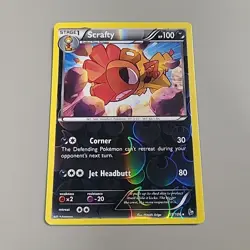 Scrafty - 59/106 - Rare - Reverse Holo , English Pokemon XY FlashFire - Image 1