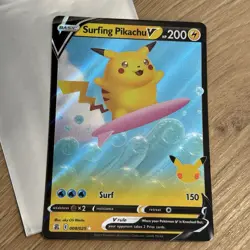 Pokemon Cards Set 3 Cards/Sleeves:Surfing Pikachu V, Flying Pikachu V, Pikachu V - Image 4