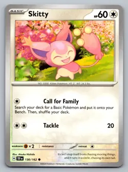 Pokemon TCG SV05: Temporal Forces Skitty 130/162 - Image 1