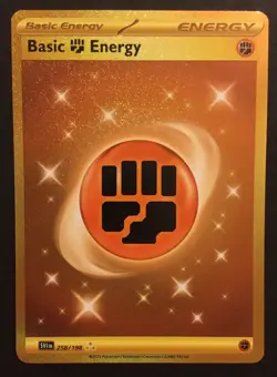Fighting Energy 258/198 Scarlet & Violet GOLD HOLO SECRET RARE Pokemon Card NM - Image 1