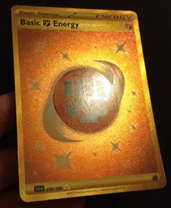 Fighting Energy 258/198 Scarlet & Violet GOLD HOLO SECRET RARE Pokemon Card NM - Image 3
