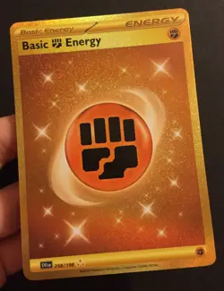 Fighting Energy 258/198 Scarlet & Violet GOLD HOLO SECRET RARE Pokemon Card NM - Image 4