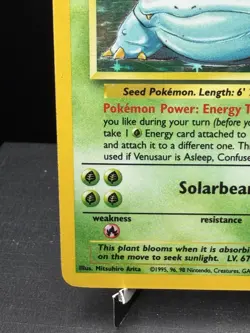 Pokemon TCG WOTC Base Set Venusaur 15/102 Holo Rare Unlimited MP - Image 5
