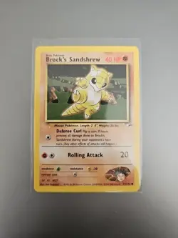 Pokemon Card - Brock's Sandshrew 71/132 Com Gym Heroes WOTC 1st Edition - NM - Image 1
