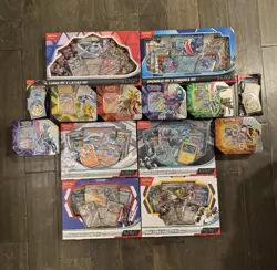Pokemon Collection Boxes x6 Scarlet Violet Tins Paradox Destinies x6 / 67 Packs! - Image 1
